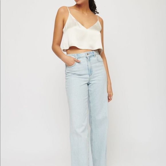 Dynamite Tops - Dynamite Champagne Satin Top